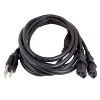 SANOXY 10ft 18 AWG Universal Power Cord Splitter Cable (NEMA 5-15P to IEC320 C13 x 2), Black - 2 of 4