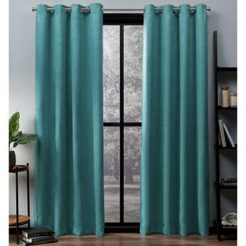 Exclusive Home Curtains 2 Pack Lamont Jacquard Grommet Top Curtain Panels 