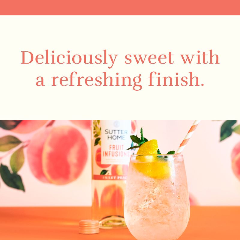 Sutter Home Fruit Infusions Sweet Peach Wine - 4pk/187ml Bottles, 6 of 9