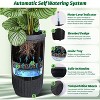 14.5 Inch Tall Planter Set of 2, Large Flower Pot with Water Monitoring Device and Hidden Wheels, Garden Pot for Living Room, Patio, Black - 4 of 4