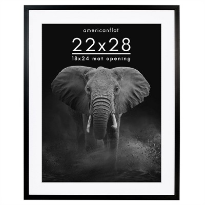 Americanflat Gallery-Style Picture Frame with Mat to Secure Artwork, Prints, and Photos