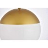 Elegant Lighting Eclipse 1 Light Chrome Pendant With Frosted White Glass - 2 of 4