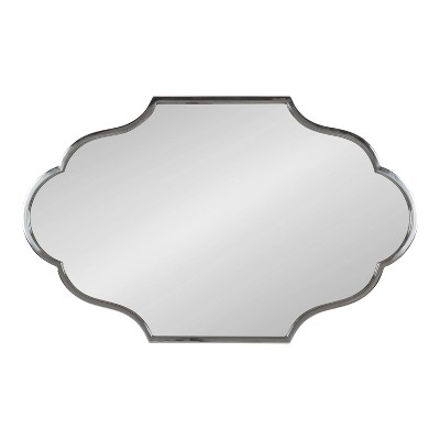 Rowla Scalloped Silver Stainless Steel Wall Mirror