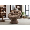 Papasan Chair w/Cushion and Frame,Oversized Comfy Chenille Upholstered Round Swivel Accent Chair for Living Room Bedroom - 4 of 4
