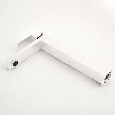 ChicFurnit Bathroom Sink Faucet Single Hole Design with Smooth Water Flow for Bathroom Use, White, 14.6"*9"*2.4"