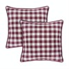 Kate Aurora 2 Pack Country Farmhouse Buffalo Plaid Zippered Pillow Covers - 2 of 4