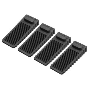 Unique Bargains TPR Flexible Non-Slip Stripe Trapezoid Floor Mount Door Stoppers 4 Pcs - 1 of 3