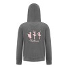 Everyday Kids Ballerina Girls Zip Up Hoodie – Pink Dancer Silhouette Ballet Sweatshirt - 3 of 4