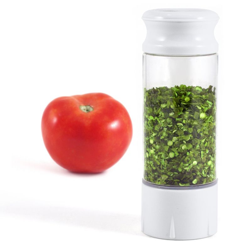 KitchenArt White AirTite Auto-Measure Spice Jar, 1 of 2