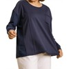 Women's Round Neck Top With Waffle Knit Long Sleeve - umgee - 4 of 4