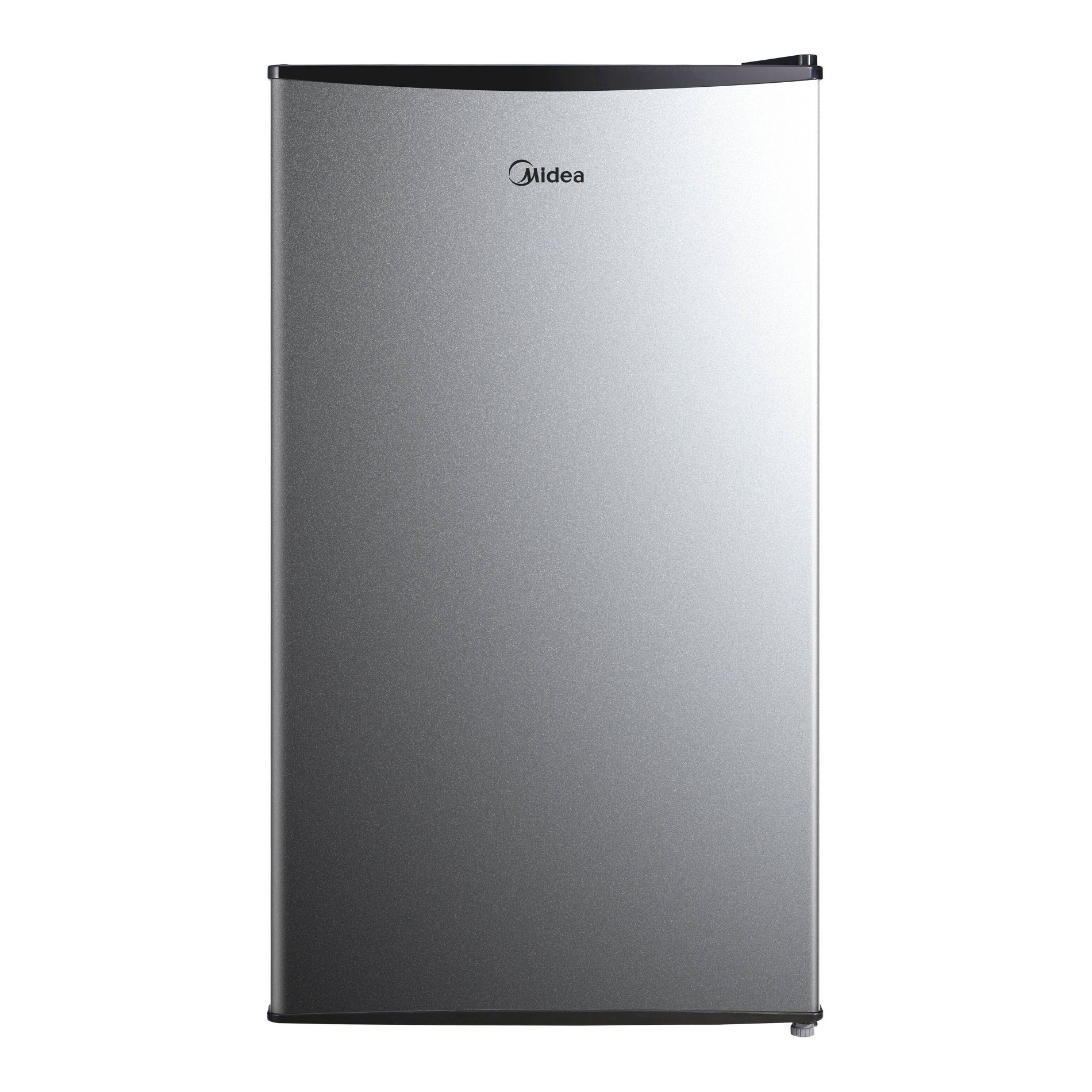 Midea 3.3 cu ft Compact Refrigerator: Energy Star Certified, Freestanding, Silver, Reversible Door, 3 Shelves