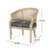 CAVINAS Polyester Accent Chair with Curved Backrest and Recessed Arms,Upholstered Living Room Chairs,Reading Chairs for Living Room - 3 of 4
