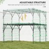 Aghana Digitals 7.3FT Black Metal Garden Arch Trellis with Green Netting, Adjustable Pipe Spacing & - 4 of 4