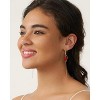 Dangle Earrings for Women- 14K Gold Plated Butterfly Heart Star Hoop Chain Tassel Design Long Dangle Earrings - 4 of 4