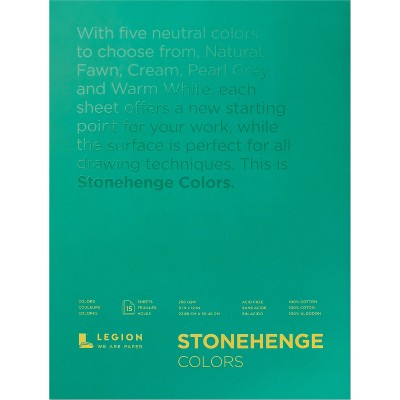 Stonehenge Paper Pad 9"X12" 15 Sheets/Pkg-Multi-Color 90lb