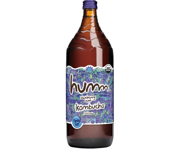 Humm Blueberry Mint Kombucha - 40 fl oz