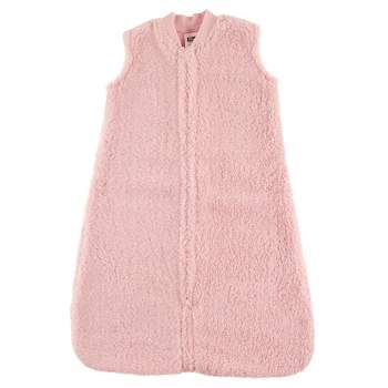 Hudson Baby Infant Girl Plush Sleeping Bag, Sack, Blanket, Pink Faux Shearling