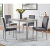 AZL1 Life Concept Dining Sets 5 Piece Wooden Dining Table Set, Kitchen Table Set with a Table and 4 Upholstered Chairs, Silver Grey, 45.5”*28.5“*30" - 2 of 4