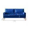 ORRD ROMA 67.7" 3-Seater Sofa, Modern Upholstered Couch for Small Spaces, Tool-Free Assembly, Blue - 4 of 4