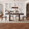 Modern 5-Piece Rubber Wood Extendable Dining Table Set with Upholstered Chairs, Expandable Kitchen Table for Dining Room-Maison Boucle - 2 of 4