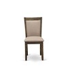 East West Furniture,Kitchen Chairs Set of 2 - Linen Fabric Seat and High Chair Back - 3 of 4