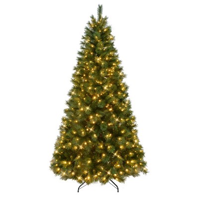 Puleo 6.5' Pre-Lit Artificial Wyoming Pine Tree with Multi-Function LED Lights