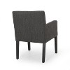 PAGED Modern Accent Chair, Wooden Arm Chair with Cushion and Wide Armrests, Comfy Reading Chair for Bedroom, Living Room Furniture - 4 of 4