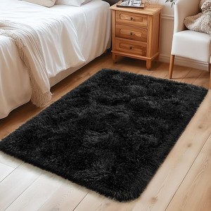 Blush Pink Shag Rug, Ultra Soft 1.7" Thick, Non-Slip, 100% Polyester, Modern Decor for Bedroom - 1 of 4