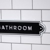 VIP Metal 18 in. Black Embossed Bathroom Sign - 4 of 4