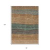 Terra Cotta Copper And Beige Striped Washable Indoor Outdoor Area Rug - 3 of 4