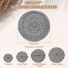 Unique Bargains Woven Braided Washable Decorative Round Placemat 4 Pcs - 2 of 4