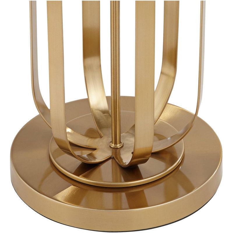 Studio 55D Blaine Modern Glam Luxe Metal Round Accent Table 14" Wide Gold Tempered Glass Tabletop for Living Room Bedroom Bedside Entryway Home Office, 3 of 10