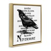 Stupell Industries Creepy Halloween Black Crow Raven, 18" x 18" - 3 of 4