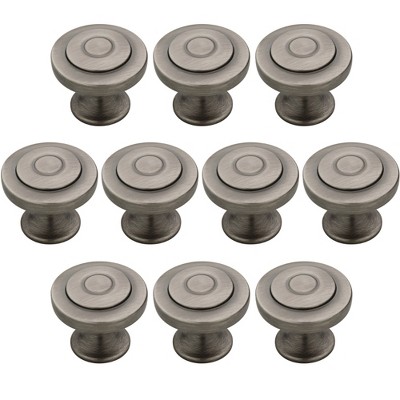 Franklin Brass 10pk 1-1/4" Geary Knob Heirloom Silver