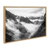 Kate and Laurel Sylvie BW Highland Cow No. 1 , Mountains, and Inca Trail Black and White Framed Canvas by Various Artists - 2 of 4
