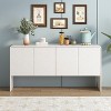 ELJGET Sideboard Buffet Cabinet, 4 Doors Accent Storage Cabinet, Console Table Coffee Bar for Kitchen, Hallway, Living Room - 3 of 4