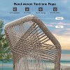 PURPLE LEAF 2 Pieces Bar Stools Patio Modern Rattan Barstools Aluminum Woven Tall Bar Chairs with Cushions for Outdoor Kitchen Island Garden - 4 of 4