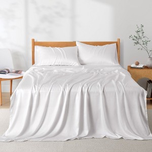 Peace Nest Silky Smooth Soft Tencel Lyocell Sheet Set Solid Color - 1 of 4