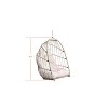 Outdoor Egg Swing Chair PE Rattan Hanging Chair with Cushion Folding Hammock Basket Chair with Metal Chain for Patio Balcony Garden -The Pop Home - 4 of 4
