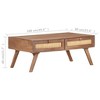 vidaXL Coffee Table 39.4"x23.6"x15.7" Solid Mango Wood - 4 of 4
