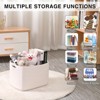 Aoibox Woven Cotton Rope Storage Baskets for Organizing Shelves Nursery Closet Book Toy Towel Organizer 3 Packs Off White - 4 of 4