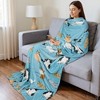 Catalonia Women Men Funny Printed Wearable Blanket Long Robe, Soft Fleece Mink Micro Plush Wrap Snuggie Blanket for Adult, Cozy Gift for Woman Man - 4 of 4