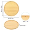 Unique Bargains Home Indoor Bamboo Round Planter Saucer Flower Drip Plant Trays Natural Color - 2 of 4