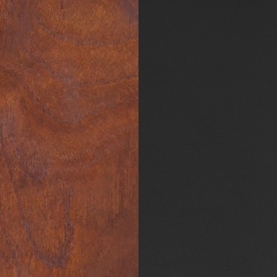 Wright Modern Commercial Black Steel Chair with Walnut Boomerang Back