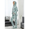 ADR Women's Plush Fleece One Piece Hooded Footed Zipper Pajamas, Soft Adult Jumpsuit PJs with Hood - 3 of 4