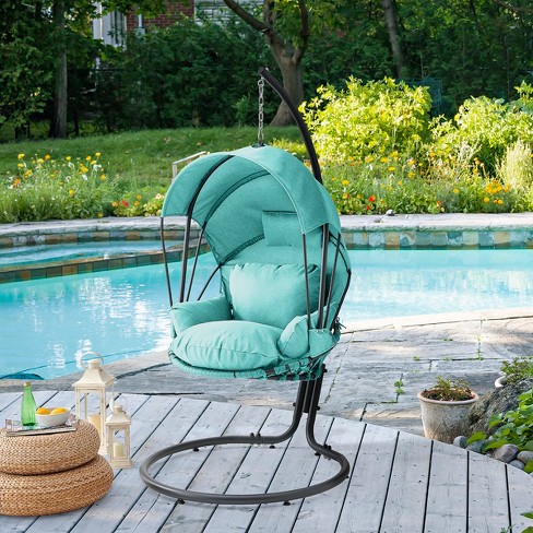 Outdoor furniture best sale hanging egg chair