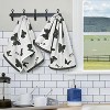 BAGOKIE Cotton Hand Towels, 27"L x 13"W, Black(2-Piece) - 2 of 4