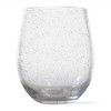 TAG 16 oz. Bubble Glass Stemless Drinkware Clear Dishwasher Safe Beverage Glassware Set 2 - 3 of 3