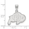 Black Bow Jewelry 10k White Gold Colorado Buffalos NCAA Medium Pendant - 2 of 3