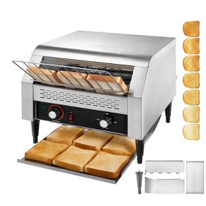 VEVOR Commercial Conveyor Toaster, 450 Slices/Hour Conveyor Belt Toaster, Heavy Duty Stainless Steel Commercial Toaster Oven - 1 of 4